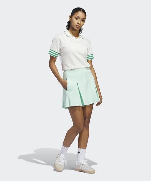 adidas(アディダス)の「オリジナルス スリーストライプス ポロシャツ【adidas Golf/アディダスゴルフ】(ポロシャツ・レディース・ホワイト×グリーン・LARGE/MEDIUM/SMALL/X-LARGE/X-SMALL)」の5枚目の写真