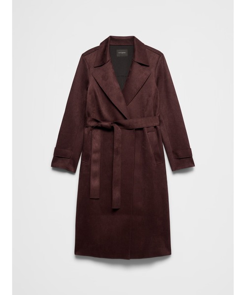 BANANA REPUBLIC FACTORY STORE(バナナリパブリック ファクトリーストア)の「BANANA REPUBLIC FACTORY STORE ヴィーガンスエードロングコート(その他アウター・レディース・ブラウン・L/M/S/XS)」の2枚目の写真