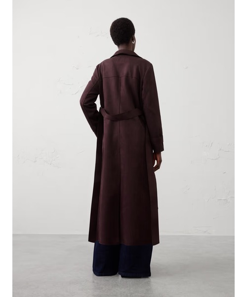 BANANA REPUBLIC FACTORY STORE(バナナリパブリック ファクトリーストア)の「BANANA REPUBLIC FACTORY STORE ヴィーガンスエードロングコート(その他アウター・レディース・ブラウン・L/M/S/XS)」の4枚目の写真