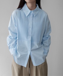 【on:nue】 ピンタックウエストリボンオーバーシャツ /26-27 AW COLLECTION