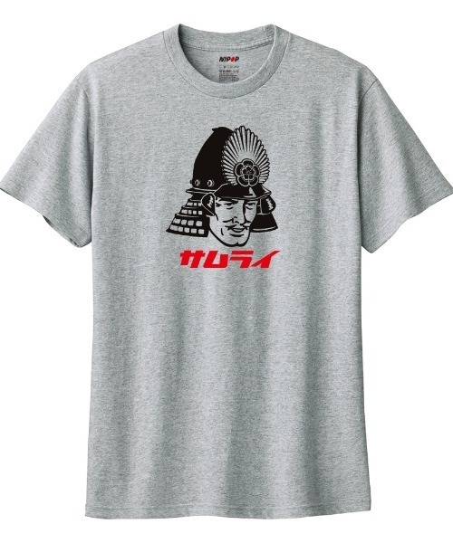 NIPOP(ニポップ)の「NIPOP(ニポップ) 半袖Tシャツ 侍 和 ロゴ イラスト プリント インバウンド お土産 トップス カットソー レディース(Tシャツ/カットソー・レディース・ホワイト/ブラック/ヘザーグレー・L/M)」の3枚目の写真