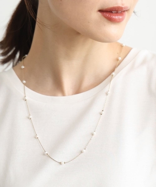 MK MICHEL KLEIN(エムケーミッシェルクラン)の「3wayフェイクパールロングネックレス(ネックレス・レディース・シルバー/ゴールド・38)」の2枚目の写真