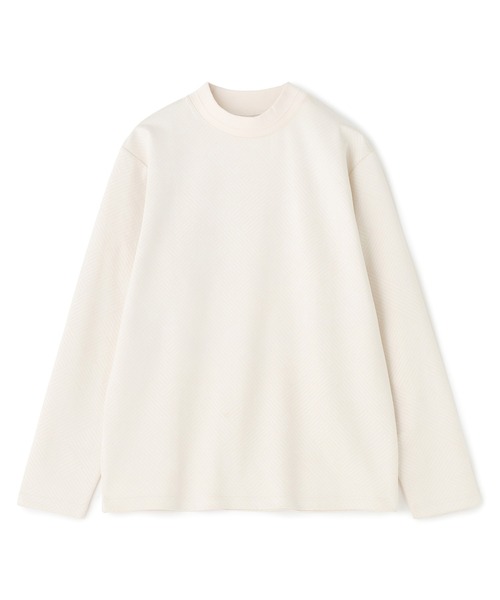 MEN'S BIGI（メンズビギ）の「テックスエードダンボールモックネックロングT［ストレッチ］（Tシャツ/カットソー・メンズ・ブルー/オフホワイト・02/01/03）」の10枚目の写真