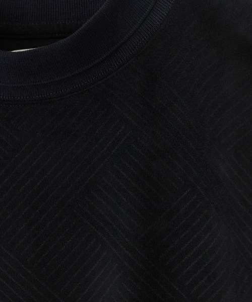 MEN'S BIGI（メンズビギ）の「テックスエードダンボールモックネックロングT［ストレッチ］（Tシャツ/カットソー・メンズ・ブルー/オフホワイト・02/01/03）」の15枚目の写真