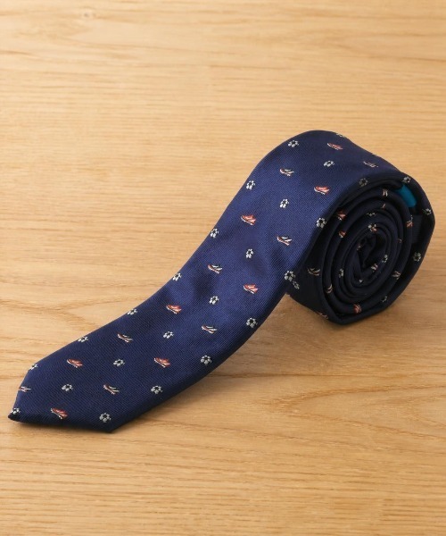 サッカーデザイン 刺繍ネクタイ 洗えるイージーケア ナロータイ