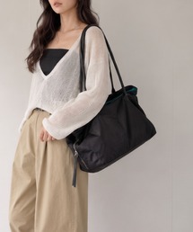 ap retro Large Capacity: Nylon Big Tote / Lightweight / Fits A4 Size (Tote Bag)