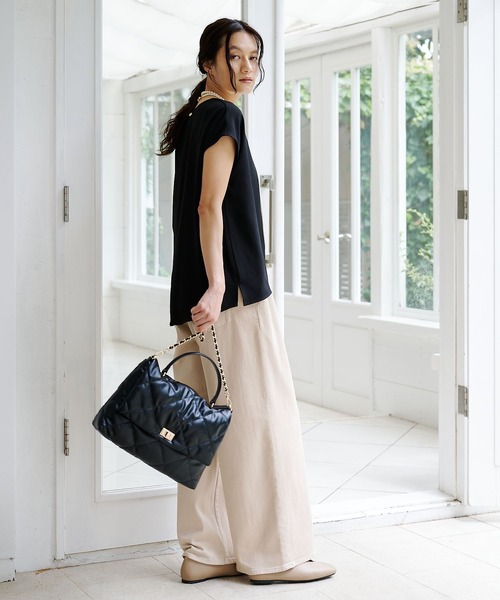 Elura（エルーラ）の「【cache cache(カシュカシュ)】キルティングワンハンドルバッグ/869767（ハンドバッグ・レディース・ブラウン系その他2/ブラック・FREE）」の3枚目の写真