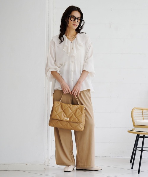 Elura（エルーラ）の「【cache cache(カシュカシュ)】キルティングワンハンドルバッグ/869767（ハンドバッグ・レディース・ブラウン系その他2/ブラック・FREE）」の5枚目の写真