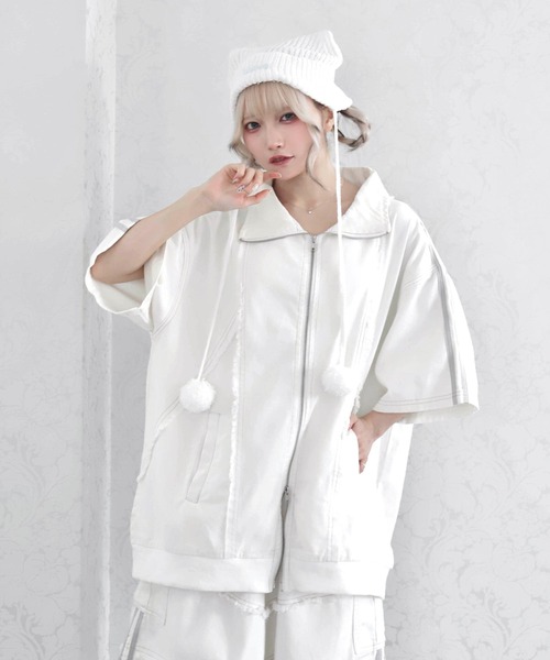 Whinny（ホワイニー）の「Whinny/【2026夏新作♪】やんちゃパーティーじゃけ（デニムジャケット・レディース・ブラック/ホワイト・FREE）」の13枚目の写真
