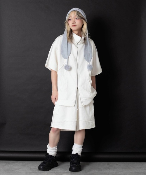 Whinny（ホワイニー）の「Whinny/【2026夏新作♪】やんちゃパーティーじゃけ（デニムジャケット・レディース・ブラック/ホワイト・FREE）」の19枚目の写真