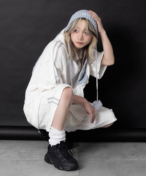 Whinny（ホワイニー）の「Whinny/【2026夏新作♪】やんちゃパーティーじゃけ（デニムジャケット・レディース・ブラック/ホワイト・FREE）」の21枚目の写真