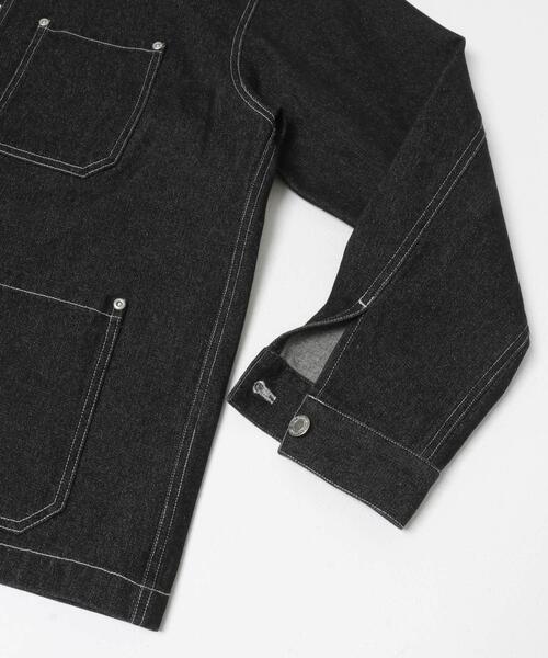 ITEMS URBANRESEARCH(アイテムズ アーバンリサーチ)の「襟コーデュロイデニムカバーオールジャケット(カバーオール・メンズ・ブラック/インディゴブルー・LARGE/MEDIUM/SMALL)」の7枚目の写真