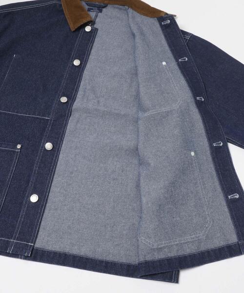ITEMS URBANRESEARCH(アイテムズ アーバンリサーチ)の「襟コーデュロイデニムカバーオールジャケット(カバーオール・メンズ・ブラック/インディゴブルー・LARGE/MEDIUM/SMALL)」の19枚目の写真
