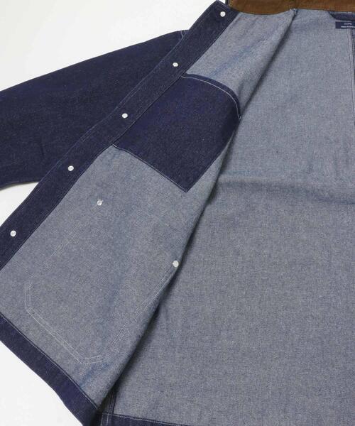 ITEMS URBANRESEARCH(アイテムズ アーバンリサーチ)の「襟コーデュロイデニムカバーオールジャケット(カバーオール・メンズ・ブラック/インディゴブルー・LARGE/MEDIUM/SMALL)」の20枚目の写真