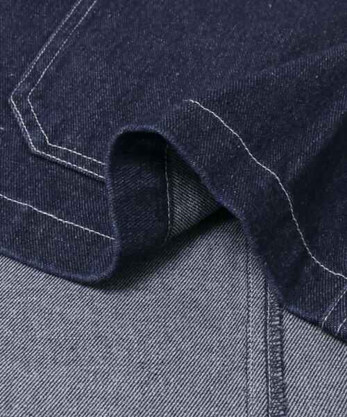 ITEMS URBANRESEARCH(アイテムズ アーバンリサーチ)の「襟コーデュロイデニムカバーオールジャケット(カバーオール・メンズ・ブラック/インディゴブルー・LARGE/MEDIUM/SMALL)」の22枚目の写真