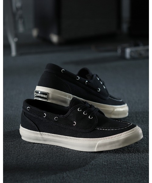 CONVERSE(コンバース)の「【直営店限定】MARINESTAR AGED / マリンスター エイジド(モカシン/デッキシューズ・メンズ・ブラック・4/8/9/8.5/9.5/10.5/6.5/5/7/7.5/5.5/4.5/3.5)」の1枚目の写真