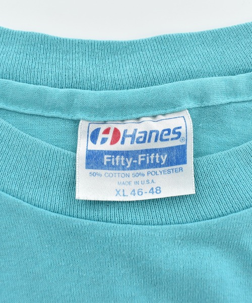 HANES(ヘインズ)の「【USED】80’s Hanes ポケット付き トロンプルイユ Tシャツ USA製(Tシャツ/カットソー・メンズ・ブルー・X-LARGE)」の7枚目の写真