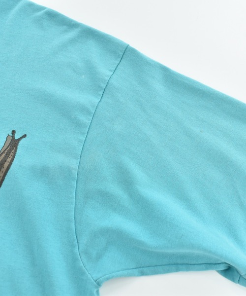 HANES(ヘインズ)の「【USED】80’s Hanes ポケット付き トロンプルイユ Tシャツ USA製(Tシャツ/カットソー・メンズ・ブルー・X-LARGE)」の8枚目の写真