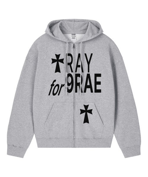 GRAVER（グレーバー）の「[UNISEX]PRAY FOR ジップアップパーカー_4カラー（パーカー・レディース・ブラック/グレー/イエロー/ホワイト・LARGE/MEDIUM）」の18枚目の写真