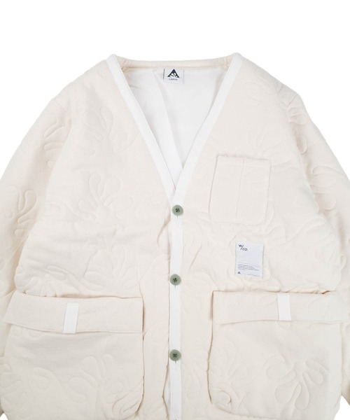 INNOCENT(イノセント)の「【Wasted Collective/ウェイステッド コレクティブ】Recycled Cotton Fleece Jacket WC-QULTDJCKT(ノーカラージャケット・メンズ・ネイビー/オリーブ/ナチュラル・MEDIUM/X-LARGE/XX-LARGE/LARGE/SMALL)」の9枚目の写真