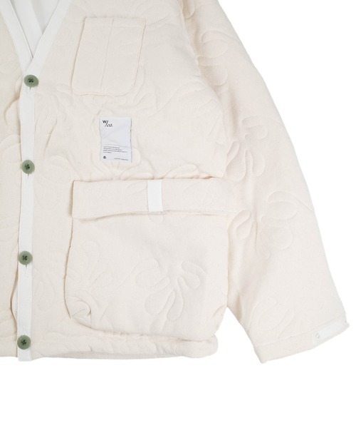 INNOCENT(イノセント)の「【Wasted Collective/ウェイステッド コレクティブ】Recycled Cotton Fleece Jacket WC-QULTDJCKT(ノーカラージャケット・メンズ・ネイビー/オリーブ/ナチュラル・MEDIUM/X-LARGE/XX-LARGE/LARGE/SMALL)」の13枚目の写真