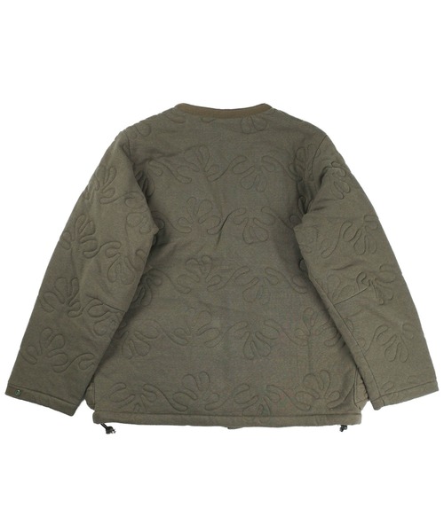INNOCENT(イノセント)の「【Wasted Collective/ウェイステッド コレクティブ】Recycled Cotton Fleece Jacket WC-QULTDJCKT(ノーカラージャケット・メンズ・ネイビー/オリーブ/ナチュラル・MEDIUM/X-LARGE/XX-LARGE/LARGE/SMALL)」の7枚目の写真