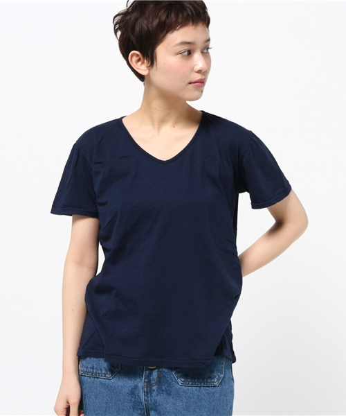 style counsel(スタイルカウンセル)の「【CAL.Berries】 カルベリーズ VネックTシャツ(Tシャツ/カットソー・レディース・グレー/ブラック/ネイビー/ホワイト・SMALL)」の4枚目の写真