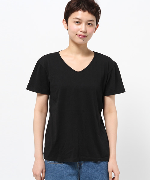 style counsel(スタイルカウンセル)の「【CAL.Berries】 カルベリーズ VネックTシャツ(Tシャツ/カットソー・レディース・グレー/ブラック/ネイビー/ホワイト・SMALL)」の5枚目の写真