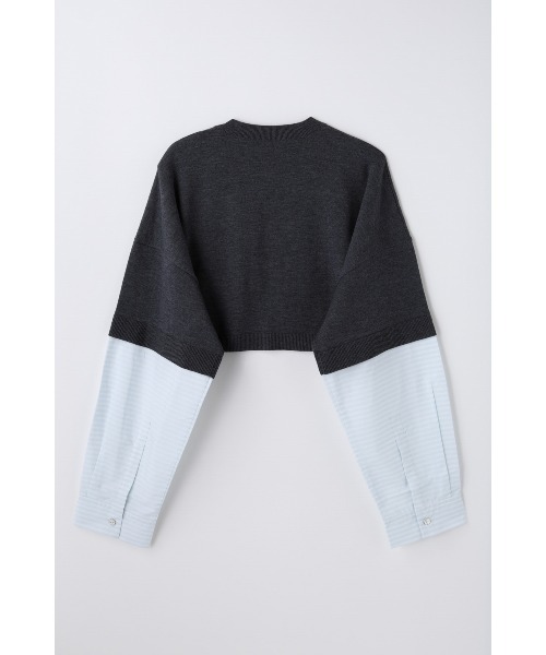 nagonstans(ナゴンスタンス)の「shirt combi ショートP.O(ニット/セーター・レディース・ホワイト/チャコールグレー・MEDIUM)」の8枚目の写真