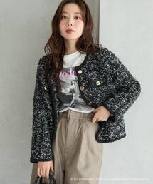 TORRAZZO DONNAツイードニットジャケット
