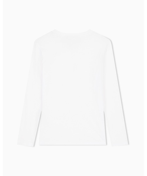 ARMANI EXCHANGE（アルマーニエクスチェンジ）の「【A|X アルマーニ エクスチェンジ】スタッズロゴ 長袖クルーネックTシャツ/REGULAR（Tシャツ/カットソー・レディース・ホワイト/ブラック・LARGE/X-SMALL/X-LARGE/SMALL/MEDIUM）」の5枚目の写真