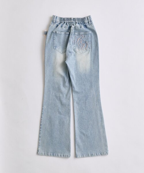 OLIVE des OLIVE(オリーブデオリーブ)の「リボンブローチストレッチデニム(デニムパンツ・レディース・サックスブルー/ネイビー・MEDIUM/SMALL)」の15枚目の写真
