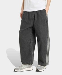 スタジアム オーバーサイズフィット デニム フルレングス オープンヘム トラックパンツ / アディダス adidas