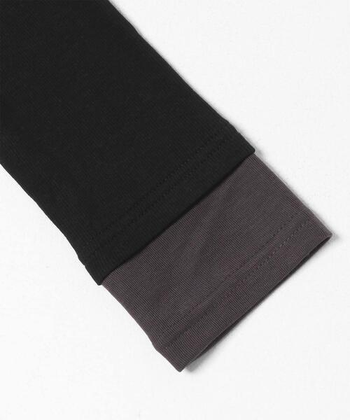 SENSE OF PLACE by URBAN RESEARCH(センスオブプレイスバイアーバンリサーチ)の「ヘンリーネックレイヤードトップ(Tシャツ/カットソー・レディース・ブラック/グレー/ブラウン・ONE)」の13枚目の写真