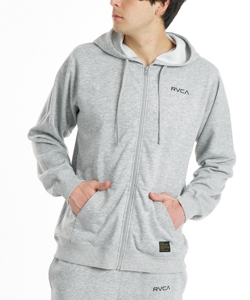 RVCA(ルーカ)の「RVCA FLEX ZIP HD(パーカー・メンズ・グレー/ブラック・L/M)」の1枚目の写真