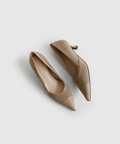 SAPPUN(サプン)の「Sorenne(ソレンヌ)コンビスティレットパンプス(7cm)(220-65205)SAPPUN(サプン)(パンプス・レディース・ブラック/ベージュ・22.5/23/23.5/24/24.5)」の9枚目の写真