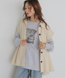 【CLEIO】2WAYバックティアード・ツイードフレアジャケット 2WAY BACK TIERED TWEED FLARE JACKET