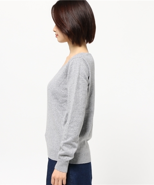 MOUSSY（マウジー）の「COLOR V/N KNIT（ニット/セーター・レディース・ライトブルー/イエロー/トップグレー/オフホワイト・FREE）」の10枚目の写真