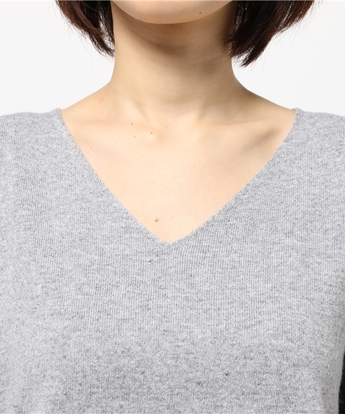MOUSSY（マウジー）の「COLOR V/N KNIT（ニット/セーター・レディース・ライトブルー/イエロー/トップグレー/オフホワイト・FREE）」の12枚目の写真