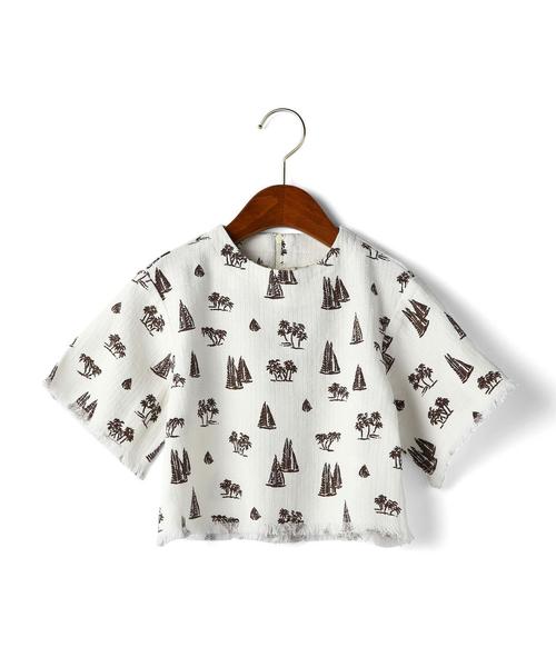green label relaxing(グリーンレーベルリラクシング)の「プリペラ ヨットプリント プルオーバー◆(シャツ/ブラウス・キッズ・オフホワイト/ネイビー・95/105/115/125)」の2枚目の写真
