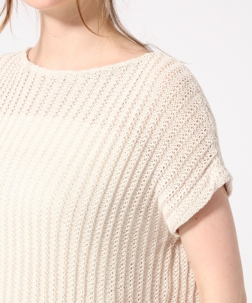 HARE（ハレ）の「フリンジサマーニットプルオーバー(HARE)（ニット/セーター・レディース・グレー/ホワイト・ONE SIZE/FREE）」の9枚目の写真