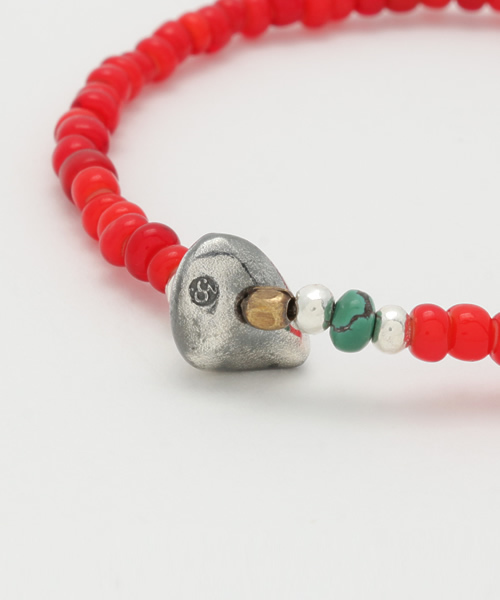 SunKu（サンク）の「White Heart Beads Bracelet（ブレスレット・メンズ・レッド・FREE）」の6枚目の写真