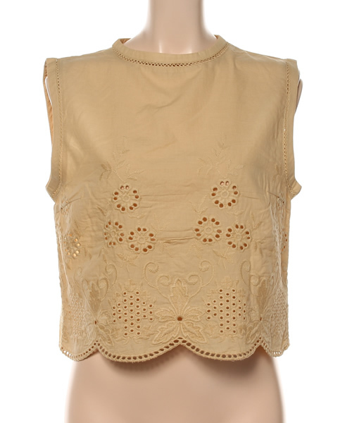 SLY（スライ）の「CUT WORK LACE TOPS（タンクトップ・レディース・ブラック/オフホワイト/ベージュ・2/1）」の11枚目の写真