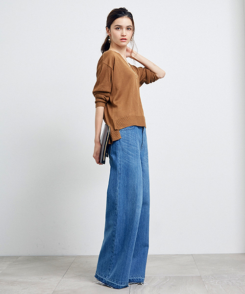 UNITED TOKYO（ユナイテッドトウキョウ）の「ウールミックスワイドプルオーバー（ニット/セーター・レディース・グレー/ベージュ/ネイビー・1）」の12枚目の写真