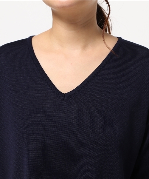 UNITED TOKYO（ユナイテッドトウキョウ）の「ウールミックスワイドプルオーバー（ニット/セーター・レディース・グレー/ベージュ/ネイビー・1）」の7枚目の写真