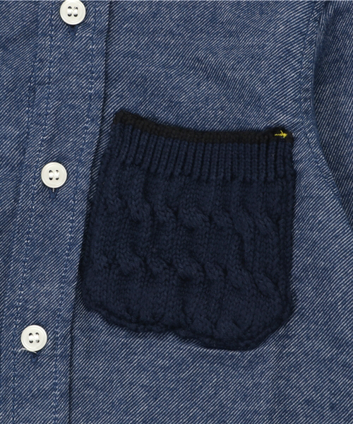 GLOBAL WORK（グローバルワーク）の「【キッズ】フランネルムジシャツ長袖/727280（シャツ/ブラウス・キッズ・ブルー/ホワイト・MEDIUM/SMALL/LARGE/X-LARGE）」の5枚目の写真