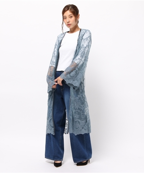 MOUSSY(マウジー)の「BUTTON UP LACE CD Ⅱ(カーディガン/ボレロ・レディース・ダークブルー/イエロー系その他/ライトベージュ/ブラック・FREE)」の8枚目の写真