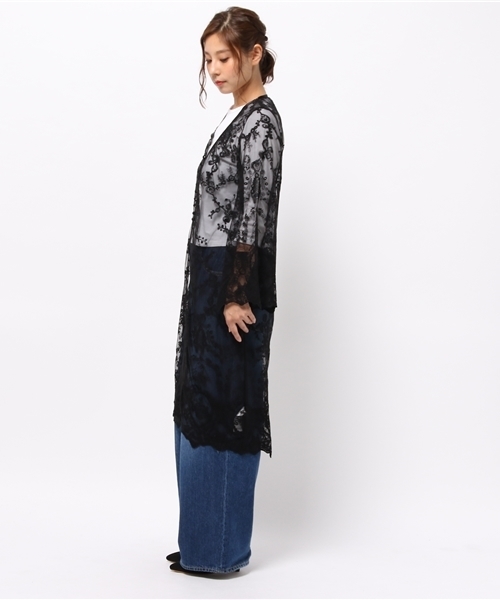 MOUSSY(マウジー)の「BUTTON UP LACE CD Ⅱ(カーディガン/ボレロ・レディース・ダークブルー/イエロー系その他/ライトベージュ/ブラック・FREE)」の6枚目の写真