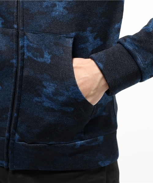 VENCEEXCHANGE(ヴァンスエクスチェンジ)の「ニットフリース迷彩ジップパーカー (パーカー・メンズ・ネイビー/ブラック・MEDIUM/LARGE)」の7枚目の写真