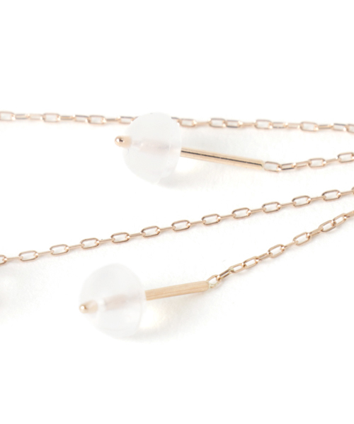 Samantha Tiara（サマンサティアラ）の「フロートハートピアス（ピアス（両耳用）・レディース・ピンクゴールド・FREE）」の4枚目の写真